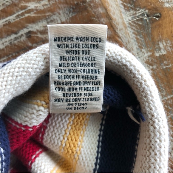 L.L. Bean knit Hudson Bay stripe toddler winter beanie - Picture 5 of 5